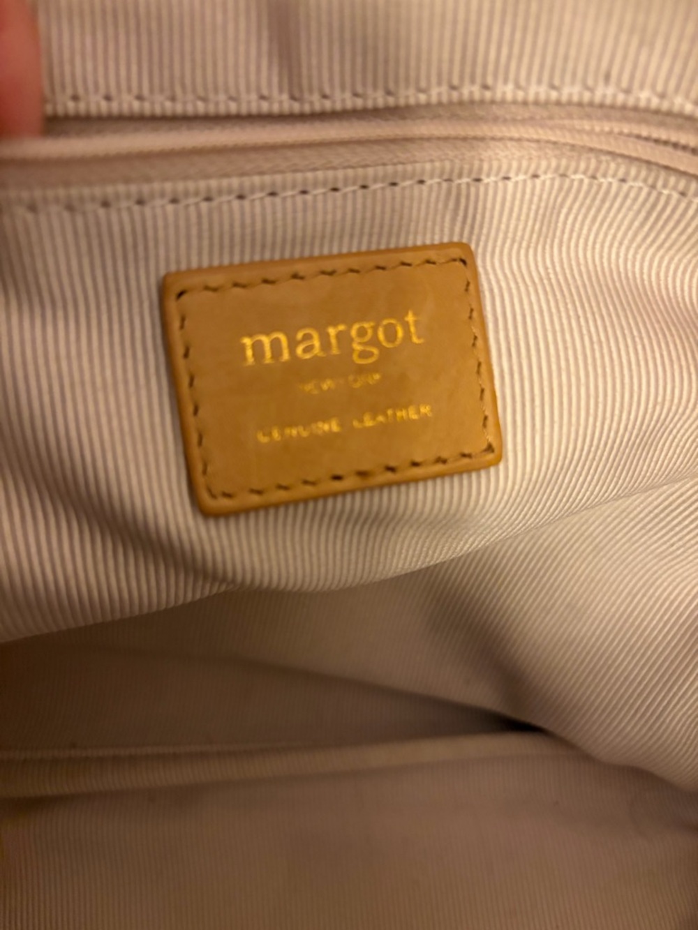 margot Ochre Suede Tote Bag - Picture 5 of 5